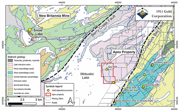 Geology Map of the Apex Property